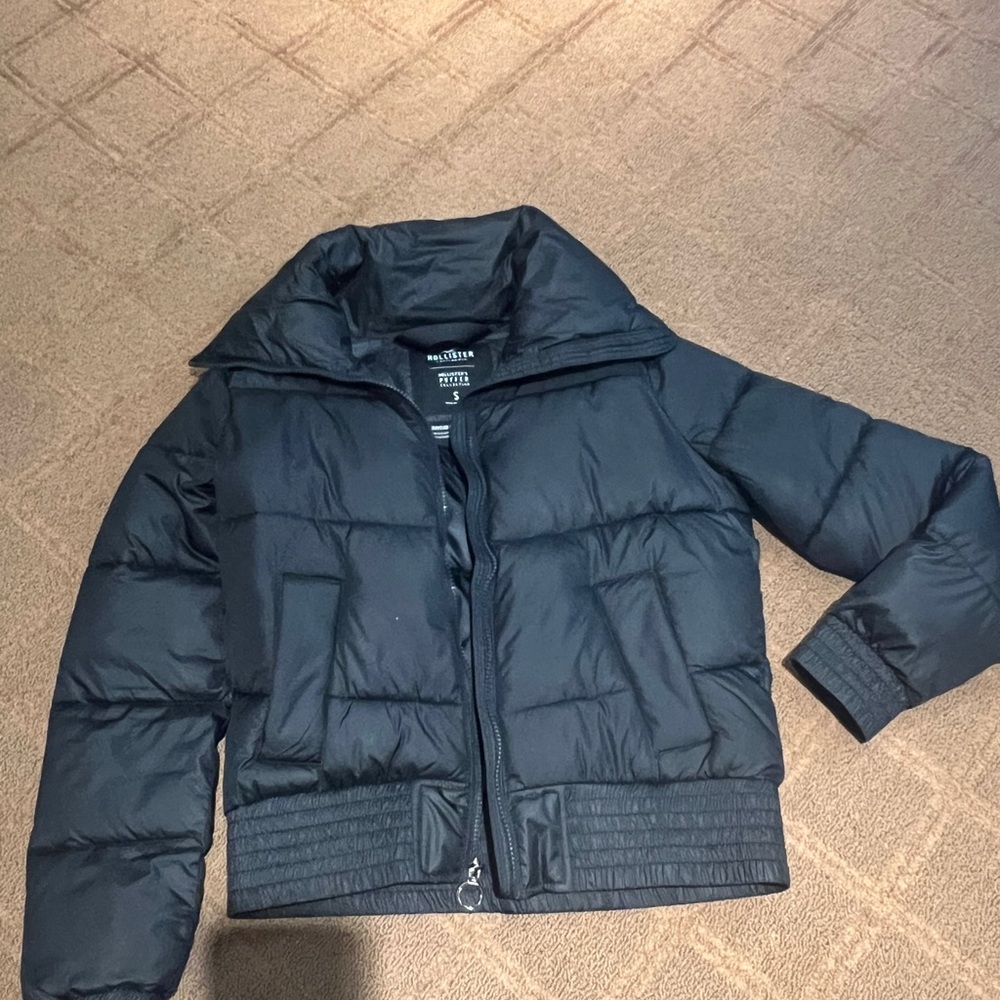 Hollister Charcoal Puffer Coat